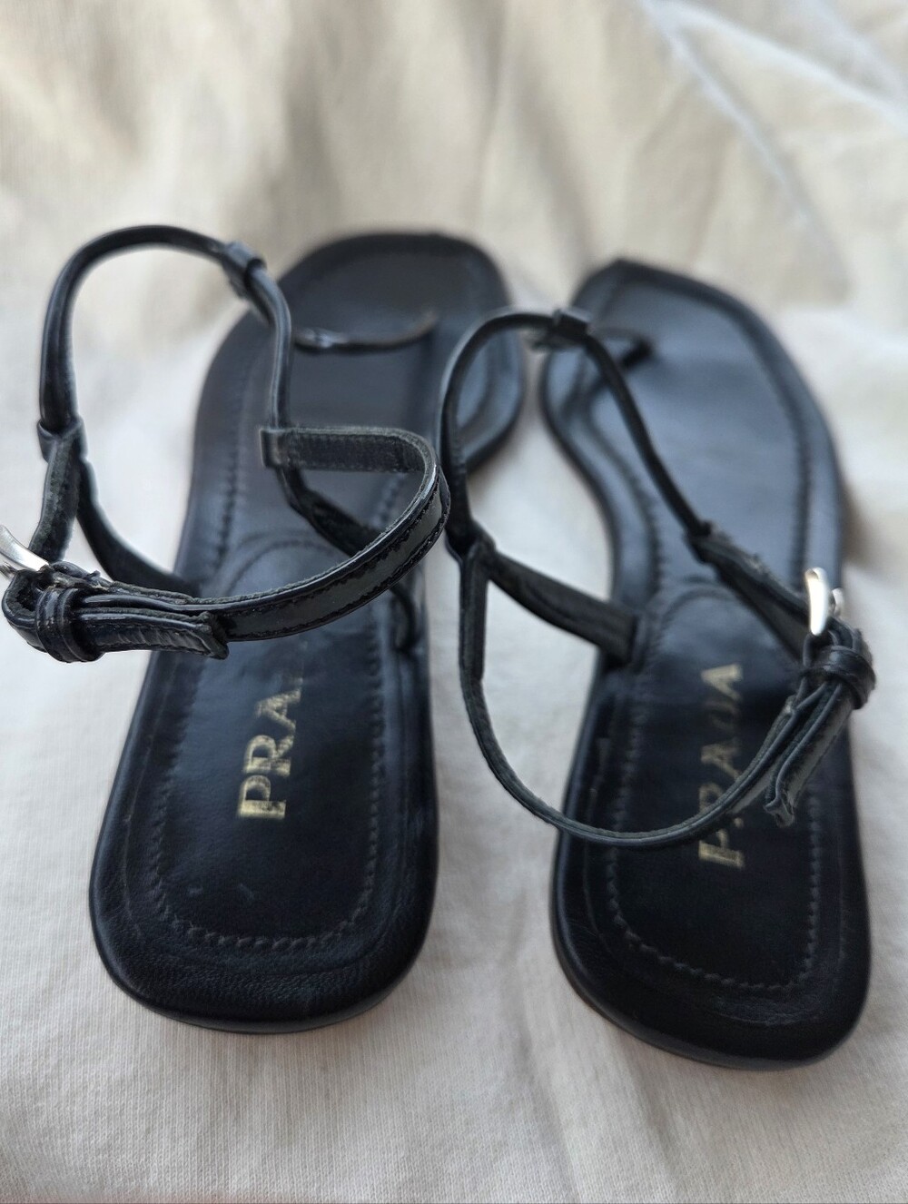 Prada Patent Leather Thong Sandals - Picture 5 of 11